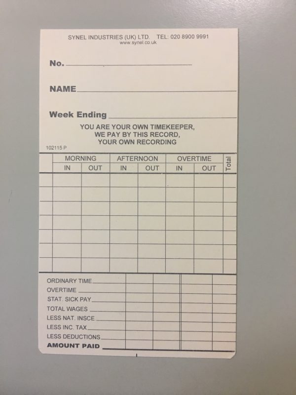 Punch Cards - Pack of 1000